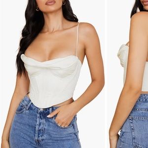 House of CB draped corset tank small